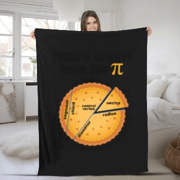 Discover There s Always Room for Pi Pie Math Symbol Science Fleece Blankets