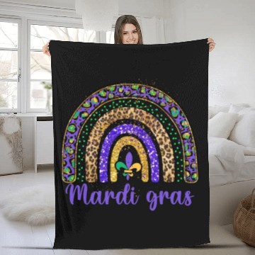 Discover Mardi Gras Beads design - Mardi Gras Fat Tuesday Fleece Blankets