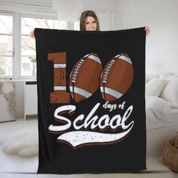 Discover 100 Days Of School Sports Game Rugby Player Fleece Blankets