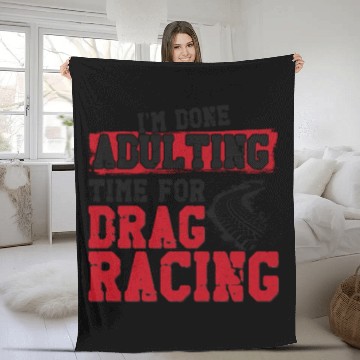 Discover Drag Racing Race Car Vintage I'm Fleece Blankets