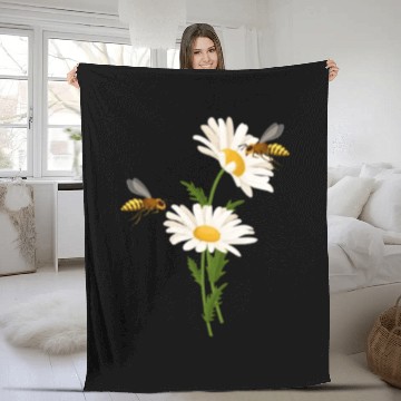 Discover Marguerites Daisy Summer Daisies Flower Garden Fleece Blankets