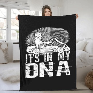 Discover Go Kart Racer Pit Crew Car Racing Karting Fleece Blankets