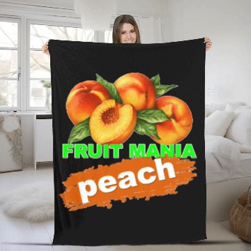 Discover FRUIT MANIA PEACH Fleece Blankets