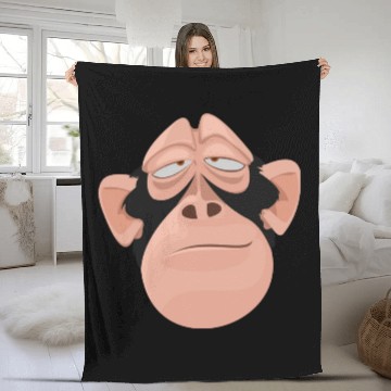 Discover Monkey face Fleece Blankets