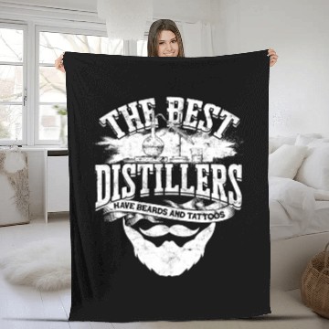 Discover Distilling Whiskey Water Alcohol Distiller Brewery Fleece Blankets