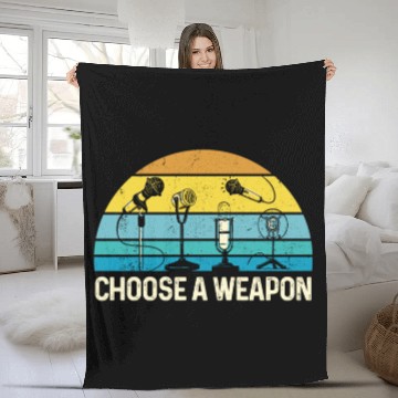 Discover Karaoke Singer Microphone Vocalist Fleece Blankets