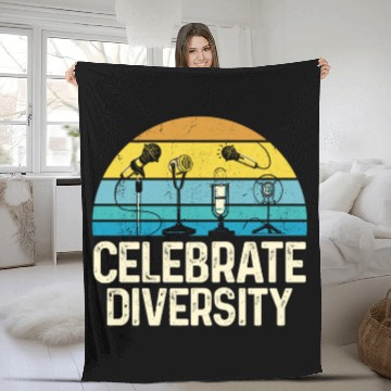 Discover Karaoke Singer Microphone Vocalist Fleece Blankets