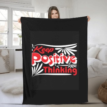 Discover Positive Fleece Blankets