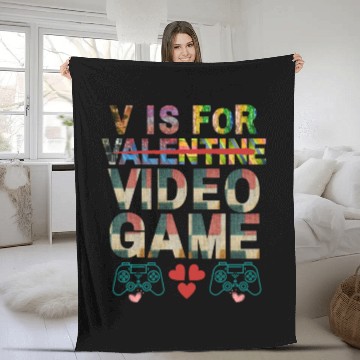 Discover V is for not valentine video game Apparel Fleece Blankets