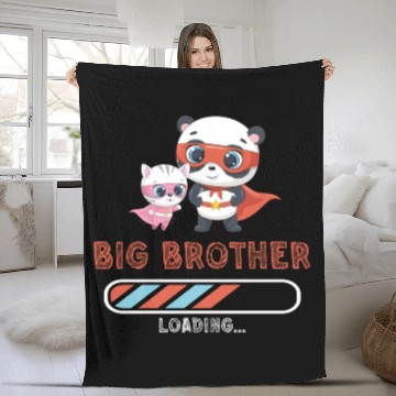 Discover Big brother super hero panda cat 2023 Fleece Blankets