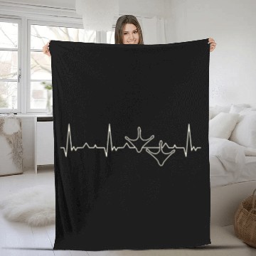 Discover Turkey Footprint. Heart. Love. EKG. Pulse. Beat. Fleece Blankets