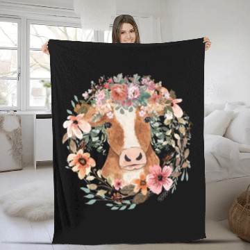 Discover Sally Moo Fleece Blankets