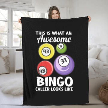 Discover This Is What An Awesome Bingo Caller Looks Like Fleece Blankets