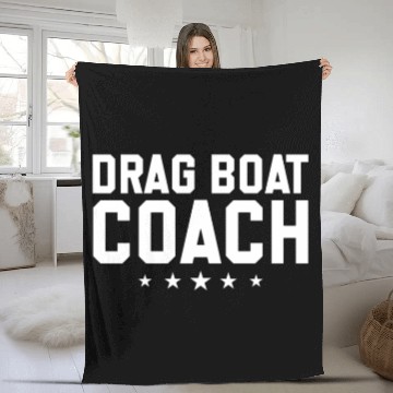 Discover Drag Boat Coach Speed Boat Fleece Blankets