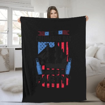 Discover It's Columbus Day 1942 American Italian Fleece Blankets