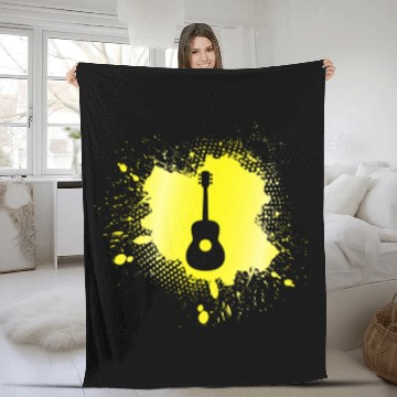 Discover guitar music Fleece Blankets