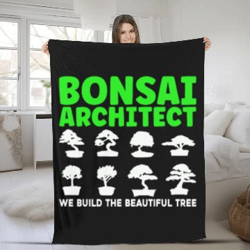 Discover Bonsai Tree Owner Gift Bonsai Tree Gardening Fleece Blankets
