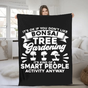 Discover Bonsai Tree Owner Gift Bonsai Tree Gardening Fleece Blankets