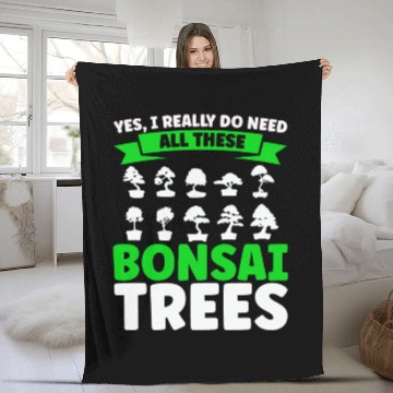 Discover Bonsai Tree Owner Gift Bonsai Tree Gardening Fleece Blankets
