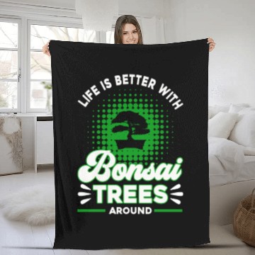 Discover Bonsai Tree Owner Gift Bonsai Tree Gardening Fleece Blankets
