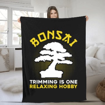 Discover Bonsai Tree Owner Gift Bonsai Tree Gardening Fleece Blankets