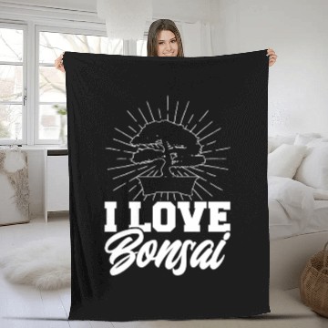 Discover Bonsai Tree Owner Gift Bonsai Tree Gardening Fleece Blankets