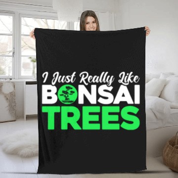 Discover Bonsai Tree Owner Gift Bonsai Tree Gardening Fleece Blankets