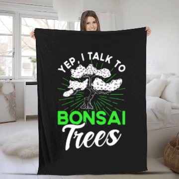 Discover Bonsai Tree Owner Gift Bonsai Tree Gardening Fleece Blankets