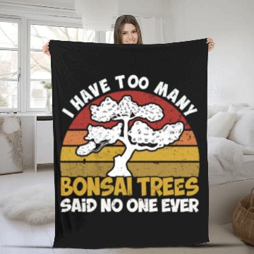 Discover Bonsai Tree Owner Gift Bonsai Tree Gardening Fleece Blankets