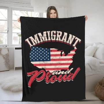 Discover US Immigrant Indigenous USA Immigrants america Fleece Blankets