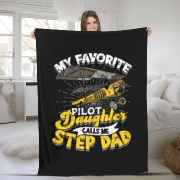 Discover Pilot Daughter Airplane Aviation Job aircraft Fleece Blankets