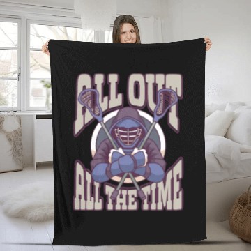 Discover Lacrosse Player Lacrosse Coach Lax Player Sports Fleece Blankets