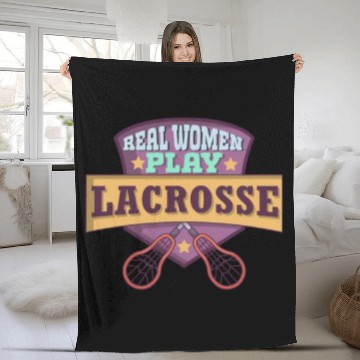 Discover Lacrosse Player Lacrosse Coach Lax Player Sports Fleece Blankets