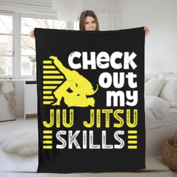 Discover Jujutsu check out my jiu jitsu skills martial arts Fleece Blankets