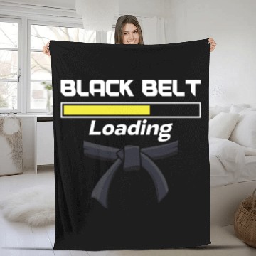 Discover Jiu jitsu black belt loading jujutsu martial arts Fleece Blankets
