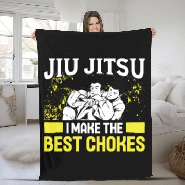 Discover Jiu jitsu i make the best chokes jujutsu mma Fleece Blankets