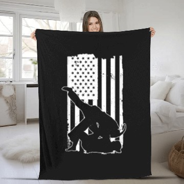 Discover Jujutsu usa flag jiu jitsu martial arts mma combat Fleece Blankets