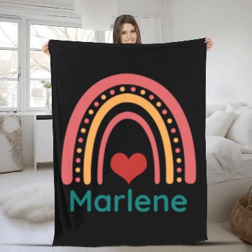 Discover Marlene Vintage Boho Rainbow Fleece Blankets