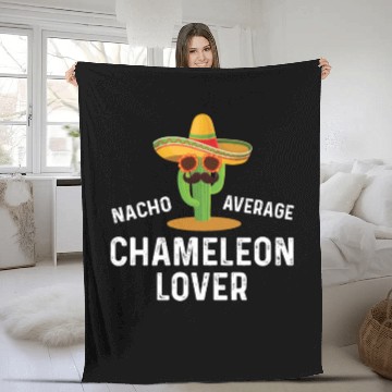 Discover Nacho Average Chameleon Lover Fleece Blankets