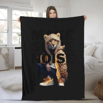 Discover Fleece Blankets Make Some Noise Music Urban Animal Cheetah