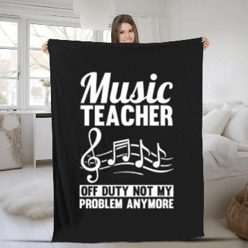 Discover Music Teacher Musical Notes Fleece Blankets