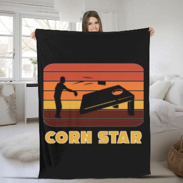 Discover Corn Star Cornhole Fleece Blankets