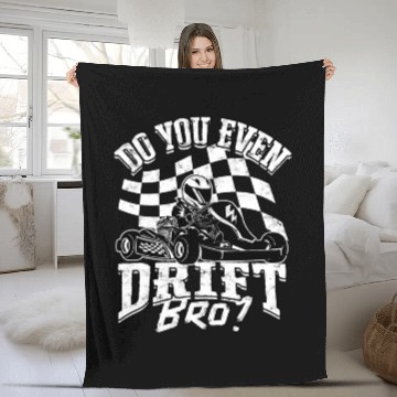 Discover Go Kart Racer Pit Crew Car Racing Karting Fleece Blankets