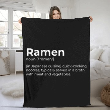 Discover Ramen Japanese Cuisine Tonkotsu Premium Fleece Blankets