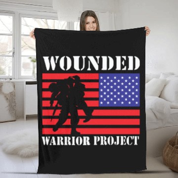 Discover Wounded Warrior Project Us Flag Fleece Blankets