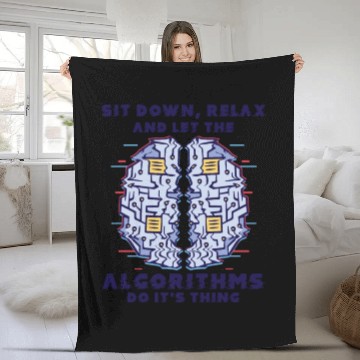 Discover Computer Algorithm Programmer Artificial Fleece Blankets