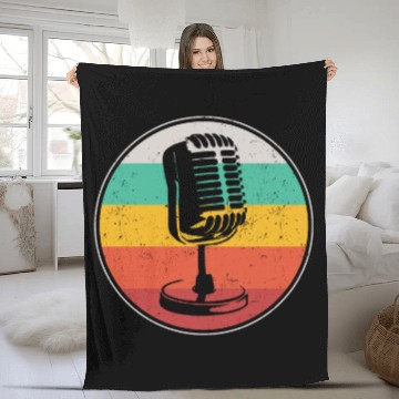 Discover Karaoke Singer Microphone Vocalist Fleece Blankets