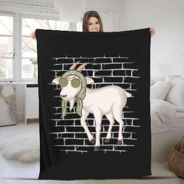 Discover Goat Scarf Sunglasses Fleece Blankets