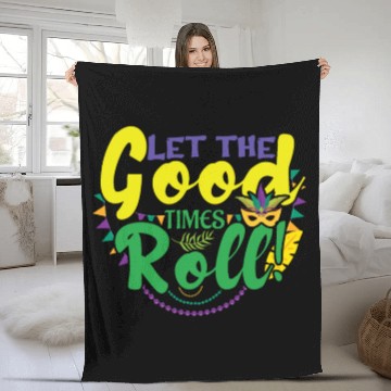 Discover Mask Roll Mardi Festival Parade Beads Mardi Gras Fleece Blankets