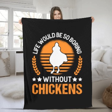 Discover Chickens Chicken Farm Farmer Fleece Blankets